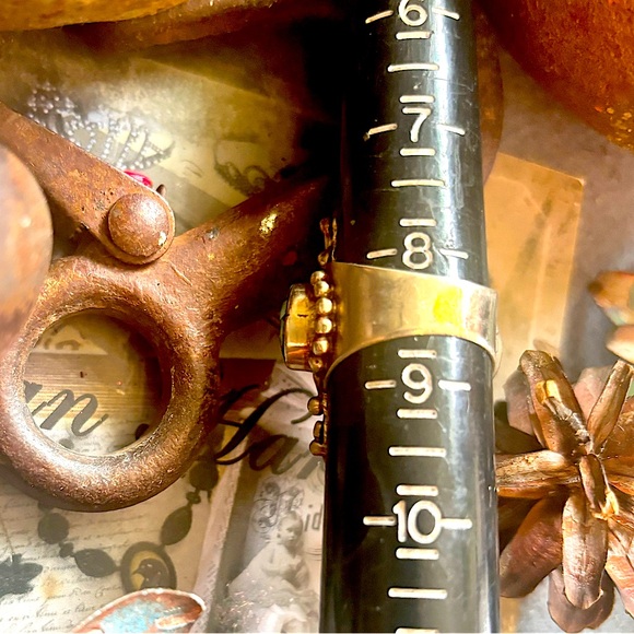 Sundance Vintage Turquoise Coral Scroll Statement Southwest Sterling Silver Ring - Picture 10 of 10